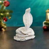 Фигура "Кобра" 24см, белое золото