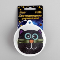 Светодиодная игрушка «Кот ведьмы» 8 см, батарейки AG13х3 (в комплекте), свечение мульти Светодиодная игрушка «Кот ведьмы» 8 см, батарейки AG13х3 (в комплекте), свечение мульти