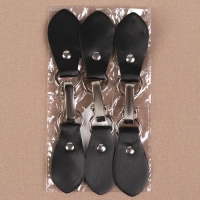 Застёжка-клевант 15,5 &times; 3 см, 3 шт, цвет чёрный/серебряный