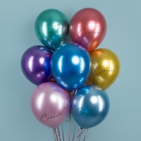 Шар латексный 12" «Спасибо», хром, 2 ст., набор 25 шт. МИКС Шар латексный 12" «Спасибо», хром, 2 ст., набор 25 шт. МИКС