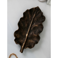 Органайзер &laquo;Лист №4&raquo;, полистоун, цвет чёрный