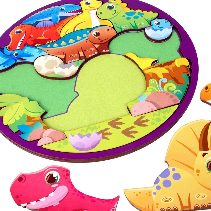 Головоломка &laquo;&lrm;Динозавры&raquo;&lrm;, цветная подсказка