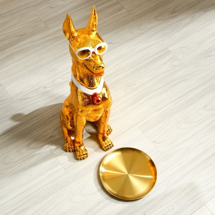 Стол декоративный подставка "Доберман в очках" 26х46х74 см