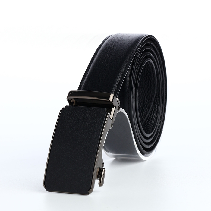 Ремень мужской, ширина 3,6 см, винт, пряжка автомат, цвет чёрный Ремень мужской, ширина 3,6 см, винт, пряжка автомат, цвет чёрный