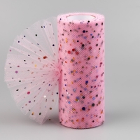 Фатин с разноцветными блёстками, 15 см, 11 &plusmn; 1 г/кв.м, 23 &plusmn; 1 м, цвет розовый №8