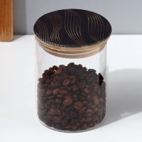 Банка для хранения сыпучих продуктов и круп &laquo;Геометрия&raquo;, 450 мл