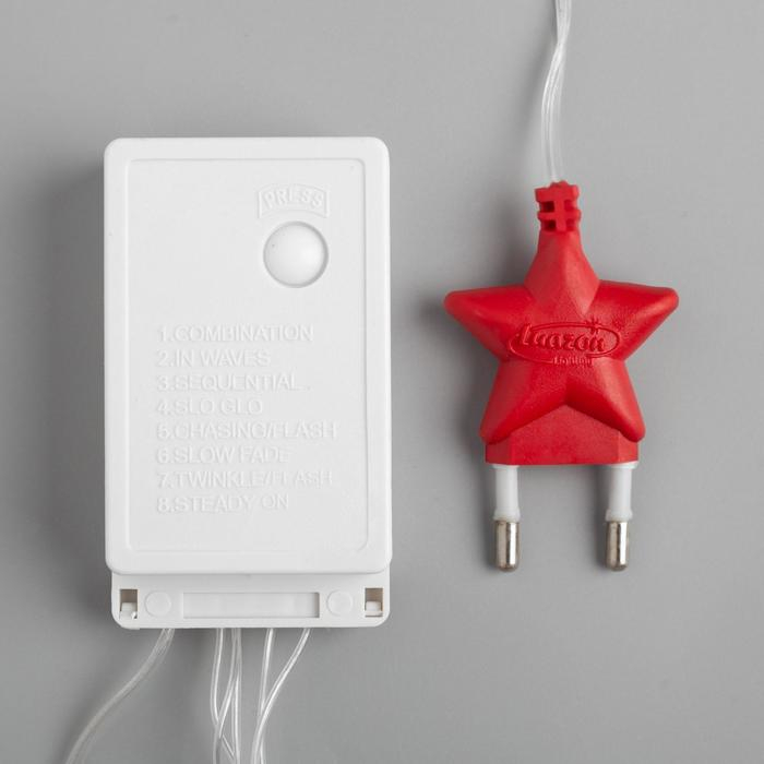 Гирлянда &laquo;Водопад&raquo; 2 &times; 1.5 м, IP20, прозрачная нить, 400 LED, свечение фиолетовое, 8 режимов, 220 В