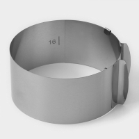 Форма для выкладки и выпечки с регулировкой размера Доляна, d=16-20 см, цвет серебристый Форма для выкладки и выпечки с регулировкой размера Доляна, d=16-20 см, цвет серебристый