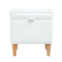 Пуф Эби, 400х400х420, Кожзам белый Пуф Эби, 400х400х420, Кожзам белый