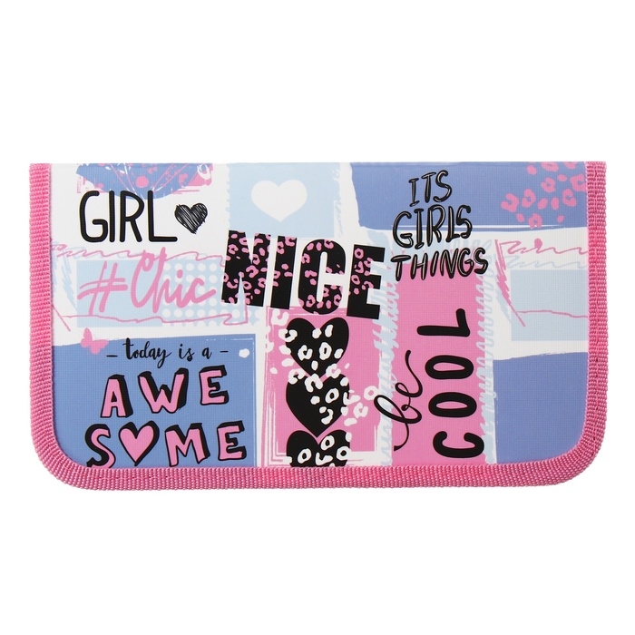 Пенал 1 секция 115 х 205 х 30 мм, Calligrata Пенал 1 секция 115 х 205 х 30 мм, Calligrata "Nice", ламинированный картон