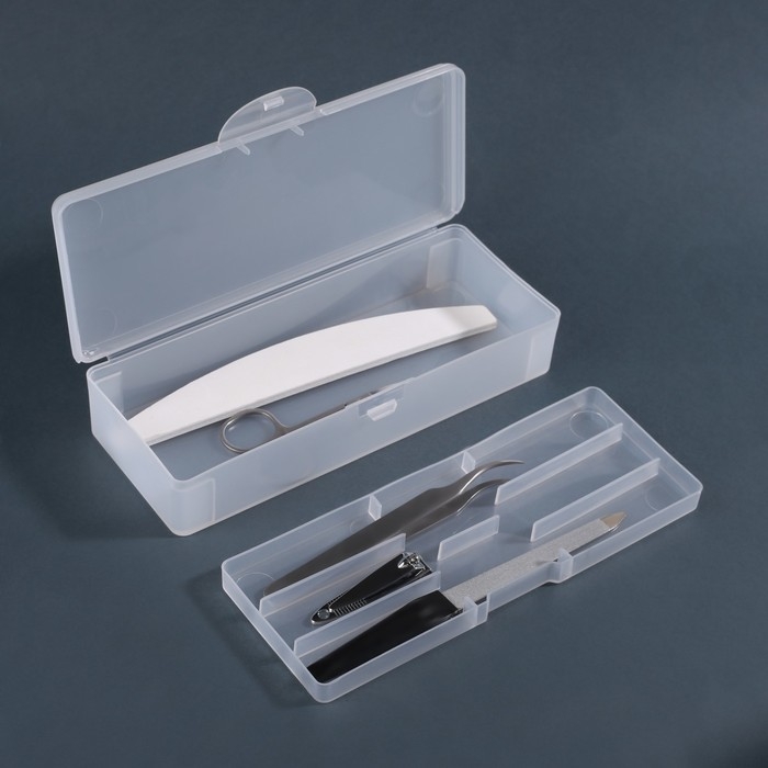 Органайзер для хранения маникюрных/косметических принадлежностей, с вложением, 19 × 7,5 см, цвет белый Органайзер для хранения маникюрных/косметических принадлежностей, с вложением, 19 × 7,5 см, цвет белый