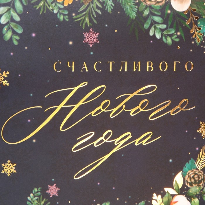 Пакет подарочный новогодний ламинированный &laquo;Счастливого Нового года&raquo;, 25 х 23 х 18 см, Новый год