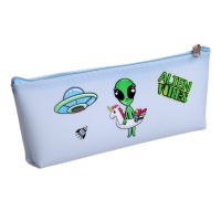 Пенал школьный на молнии "Инопланетянин", МИКС