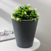 Кашпо для цветов со вставкой &laquo;Валенсия&raquo;, 5,2 л, цвет антрацит