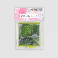 Игольница магнитная «Тропики», с иглами, 7 × 8 см, цвет жёлтый Игольница магнитная «Тропики», с иглами, 7 × 8 см, цвет жёлтый