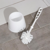 Ёршик для унитаза с подставкой &laquo;Блеск. Эконом&raquo;, 12.5&times;12.5&times;37.5 см, цвет белый