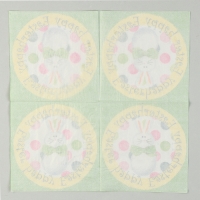 Салфетки бумажные &laquo;Светлой Пасхи&raquo; белый кролик, 33х33 см, набор 20 шт.