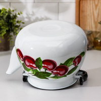 Чайник сферический &laquo;Вишневый сад&raquo;, 3,5 л, индукция, цвет белый