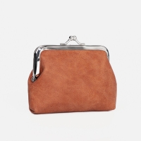 Кошелёк женский на фермуаре, цвет коричневый Кошелёк женский на фермуаре, цвет коричневый