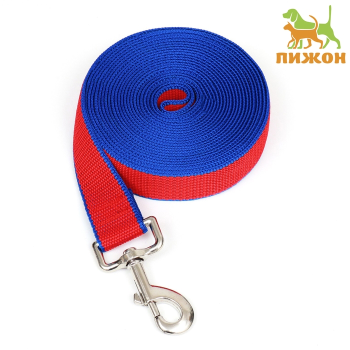 Поводок 5 м х 3 см, сине-красный Поводок 5 м х 3 см, сине-красный
