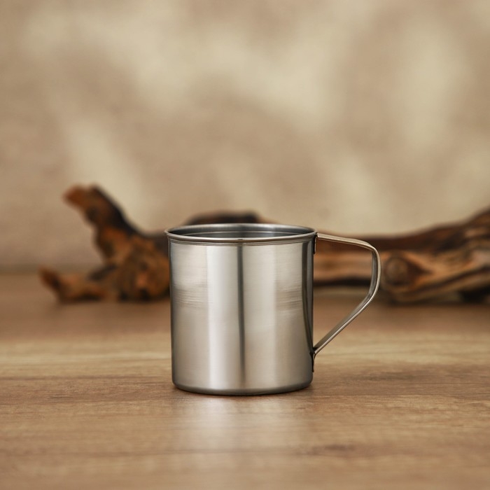 Кружка из нержавеющей стали Доляна &laquo;Индия&raquo;, 330 мл, d=7,8 см