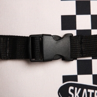 Рюкзак школьный текстильный с креплением для скейта &laquo;Skate more&raquo;, 38х29х11 см, цвет чёрный, отдел на молнии