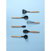 Набор кухонных принадлежностей Доляна &laquo;Лиам&raquo;, 7 предметов, 33&times;12,5&times;12,5 см, цвет чёрный