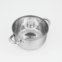 Кастрюля из нержавеющей стали Доляна &laquo;Гретте&raquo;, 2,3 л, d=18 см, с крышкой, капсульное дно, индукция