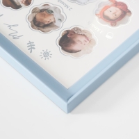 Фоторамка на 12 фото 4,5х4,5 см "Мой первый год" голубая 2х38х20 см