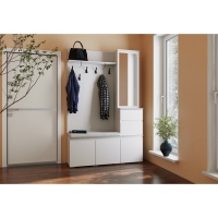 Тумба с ящиками, 450х412х2100, Белый (Прихожая Плейона )