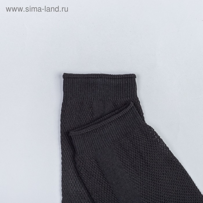 Носки мужские в сетку, цвет чёрный, размер 27