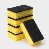 Губка бытовая &laquo;Королевская Лилия&raquo;, 450 г/м2, 105&times;65&times;35 мм, абразивное полотно