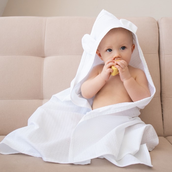 Детский вафельный уголок Экономь и Я 90х90 см, белый, 100% хлопок, 200 г/м2 Детский вафельный уголок Экономь и Я 90х90 см, белый, 100% хлопок, 200 г/м2