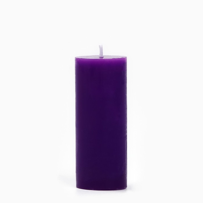 Новогодняя свеча-столбик интерьерная &laquo;Новый год: Пусть все сбудется&raquo;, лаванда , 3 x 7,5 см