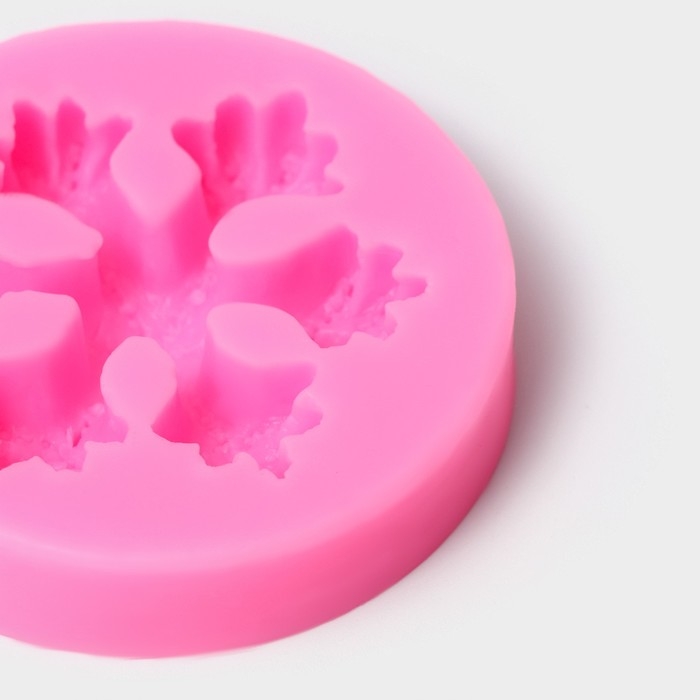 Молд новогодний &laquo;Снежинка&raquo;, силикон, 6,7&times;6,7 см, цвет МИКС