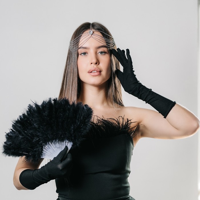 Новогодний карнавальный набор &laquo;Роскошь&raquo;, (веер+перчатки+украшение на голову), на новый год