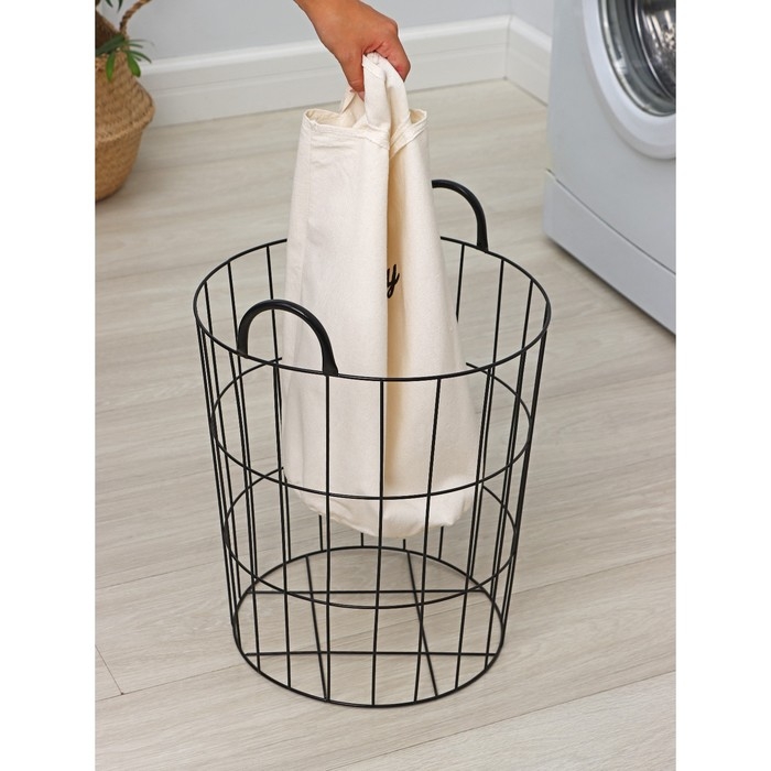Корзина для белья Доляна &laquo;Лофт&raquo;, 35&times;40 см