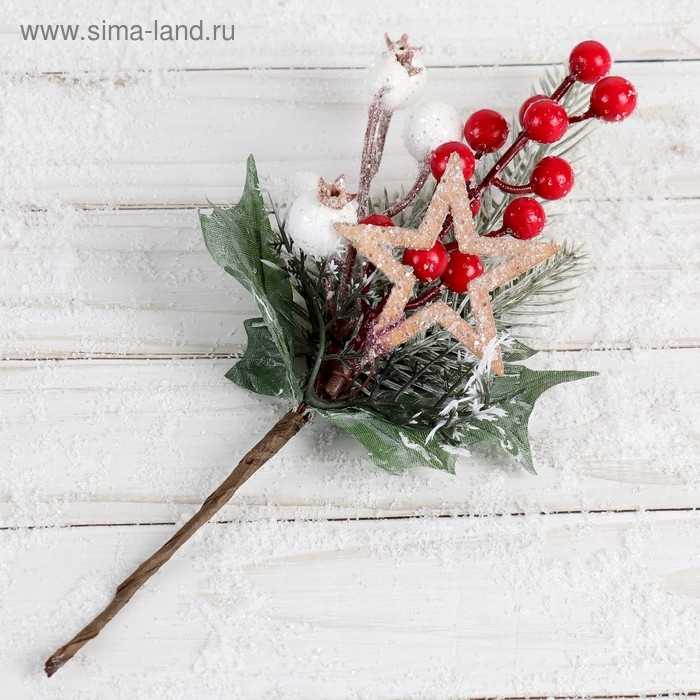 Декор Декор "Зимнее очарование" звезда ягодки, 22 см
