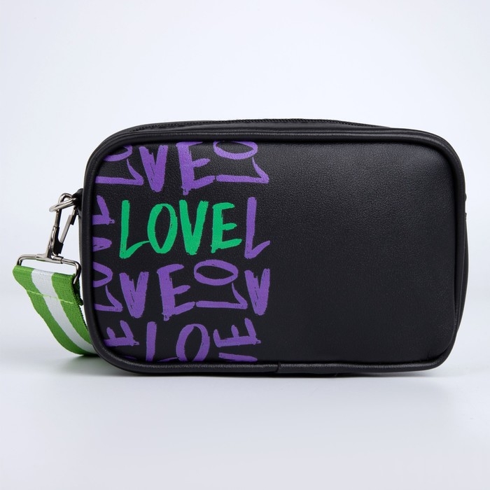 Сумка детская Love, иск. кожа, на ремешке, черная, 18х11х6 см Сумка детская Love, иск. кожа, на ремешке, черная, 18х11х6 см