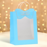 Пакет подарочный новогодний с оком "Бант", 30 х 22 х 14 см. Пакет подарочный новогодний с оком "Бант", 30 х 22 х 14 см.