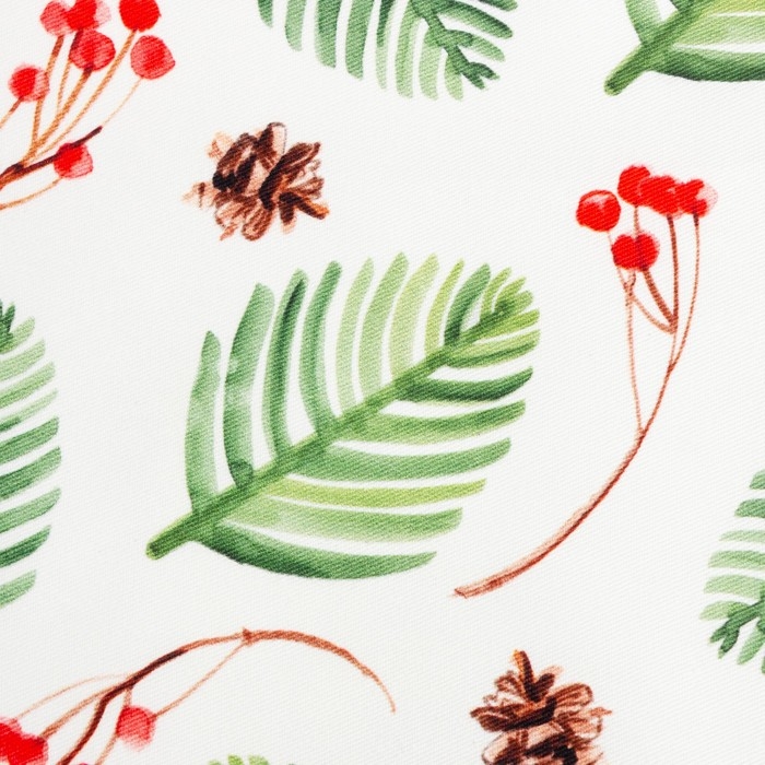 Набор новогодних салфеток &laquo;С Новым Годом&raquo; с декоративными кольцами, 40х40 см - 2 шт, хлопок, саржа