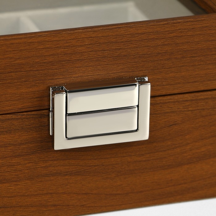 Подставка для часов, браслетов, дерево, 2 места 11,8&times;11,8&times;7,5 см, цвет серый