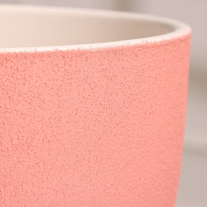 Горшок цветочный "Круглый рельеф" розовый рельеф 6 л