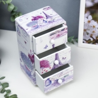 Шкатулка дерево комод "Эйфелева башня и лаванда" 19,5х11х8 см Шкатулка дерево комод "Эйфелева башня и лаванда" 19,5х11х8 см