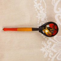 Набор &laquo;Розетка с ложкой&raquo;, 10&times;4&times;10 см, хохлома