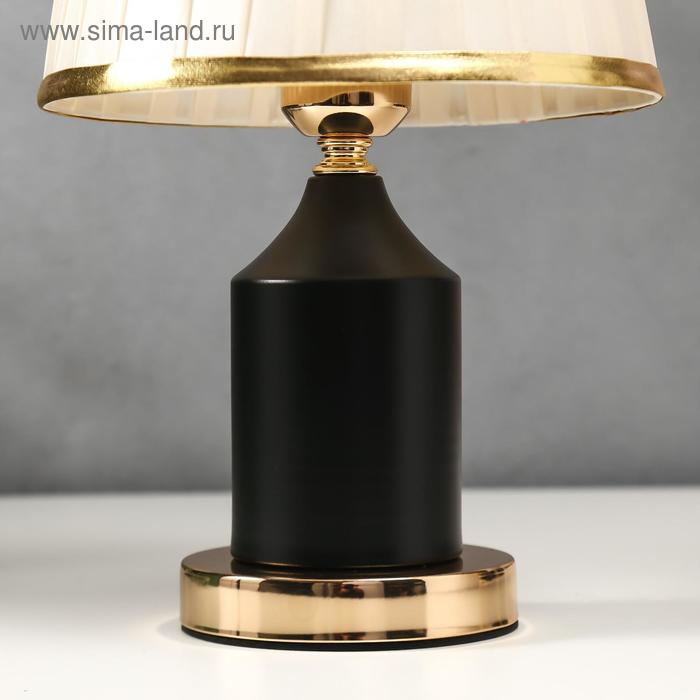 Лампа настольная 16136/1BK E27 40Вт черно-золотой 21х21х34 см RISALUX