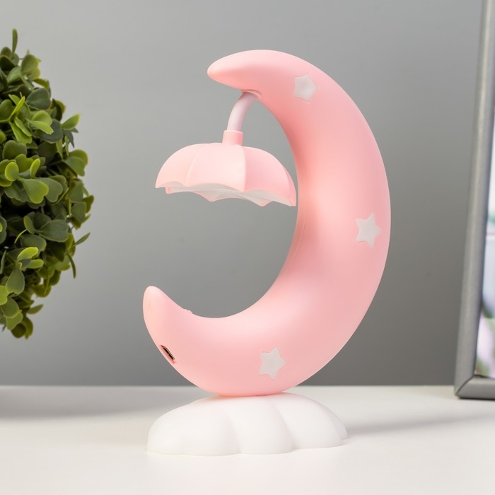 Настольная лампа Луна LED 3Вт USB АКБ МИКС 7х12х18 см RISALUX