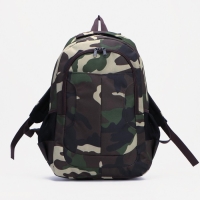 Рюкзак туристический, 16 л, отдел на молнии, 3 наружных кармана, &laquo;ЗФТС&raquo;, цвет зелёный/камуфляж