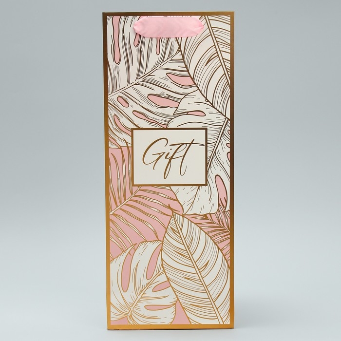 Пакет подарочный под бутылку, упаковка, &laquo;Подарочек&raquo;, 13 х 32 х 11.3 см