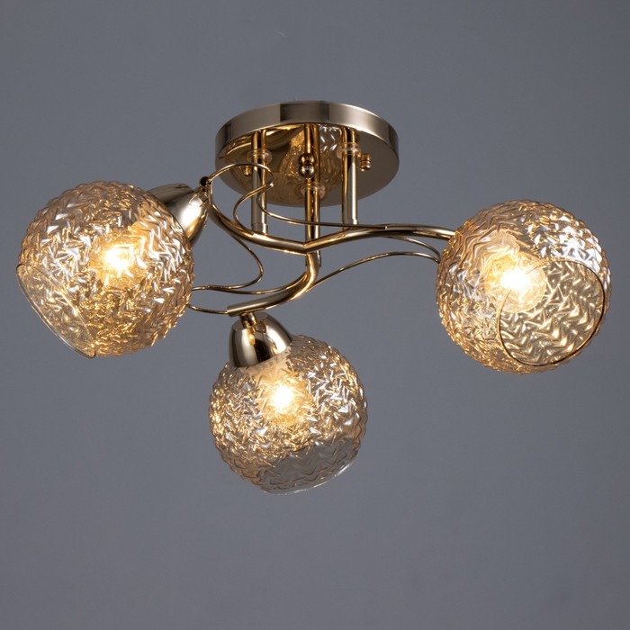 Люстра "Эрион" 3хЕ27 40Вт золото 50х50х24 см BayerLux